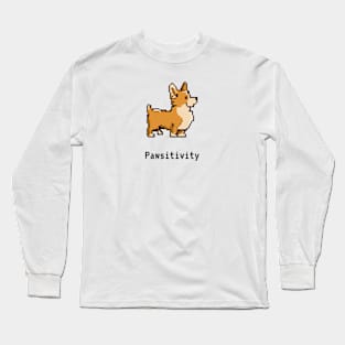 Pixel Pawsitivity: Canine Joy Unleashed Long Sleeve T-Shirt